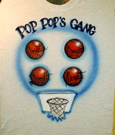 basketballs airbrush t-shirt