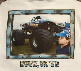 Airbrush shirt with photos added  for family by BurrartDesign