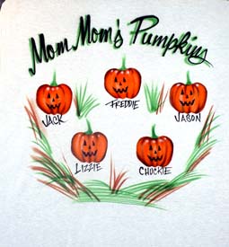 Airbrush t-shirt for mother, grandmother for Halloween by BurrartDesign