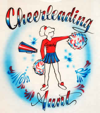 Cheerleading Aunt airbrus t-shirt