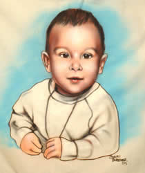 Airbrush portrait on t-shirt 