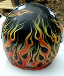 airbrush motorcycle helmet