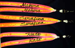 Airbrush lanyards with names