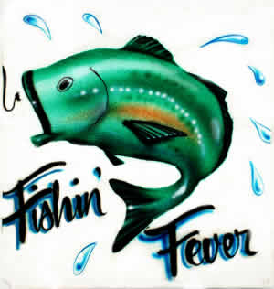 Fishin Fever airbrush t-shirt