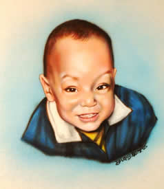 Airbrush portrait on t-shirt 