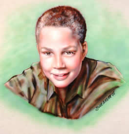 Airbrush portrait on t-shirt 
