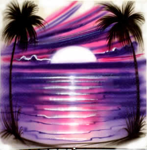 Purple and pink airbrush t-shirt