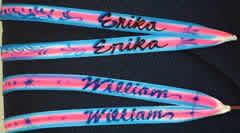 Airbrush lanyards with names