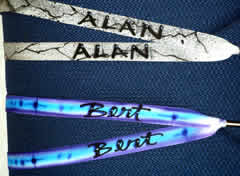 Airbrush lanyards with names