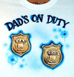 Dad's t-shirt police theme