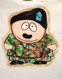 airbrush cartoon of quartermaster