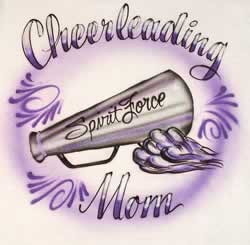 airbrush t-shirt for cheerleader mom