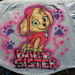 Baby sister toddler denim airbrushed