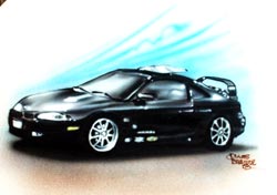 Airbrush car on t-sirt by BurrartDesign