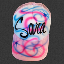 custom airbrush on cap