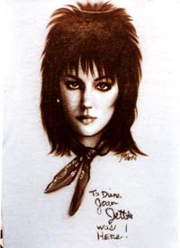 Joan Jett autograqphed airbrush t-shirt