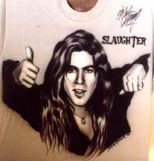 Mark Slaughter autographed airbrush t-shirt