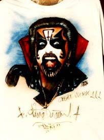 King Diamond autographed airbrush t-shirt