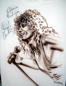 David Coverdale autpgraphed airbrush t-shirt