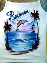 Dolphin airbrush t-shirt