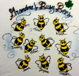 grandmas bees airbrush shirt