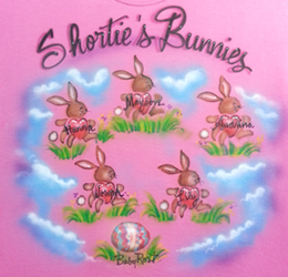 Grandma's Bunnies airbrush shirt