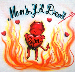 Mom's devil airbrush shirt