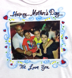 Mothers Day photo shirt with airbrush