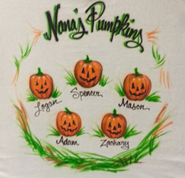 grandmas pumpkins airbrush shirt