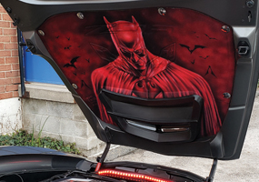 airbrush on Camaro engine cover