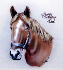 Horse head airbrush t-shirt