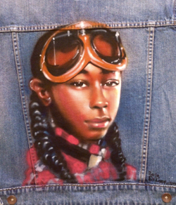 airbrush jacket portrait