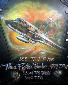 airbrush military bomber leather jacket
