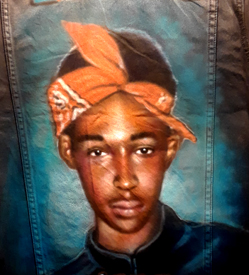 airbrush jacket portrait