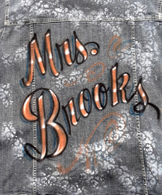 airbrush jacket wedding shower gift