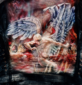 airbrush leather jacket