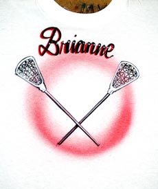 lacrosse airbrush t-shirt