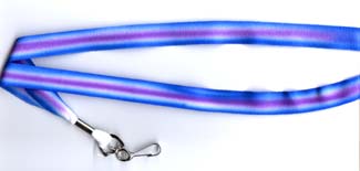 Blue and purple airbrush lanyard