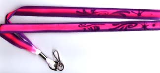 Purple and hot pink airbrush lanyard