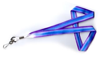 Purple and blue airbrush lanyard