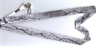 Cracked stone gray airbrush lanyard