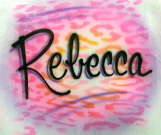 Airbrush lettering cheetah print