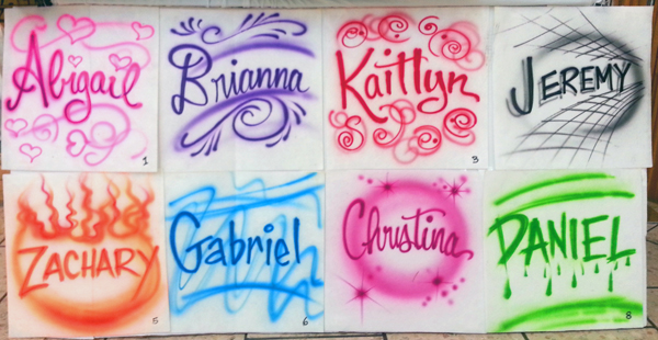 Airbrush Lettering Styles basic