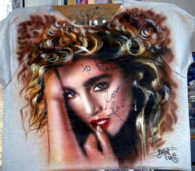 Madonna autographed airbrush t-shirt