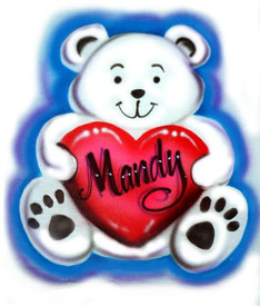 Panda bear airbrush t-shirt