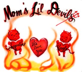 Airbrush t-shirt for mother, grandmother for Valentine's Day bu BurrartDesign