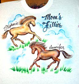 Airbrush t-shirt for mother horses theme by BurrartDesign