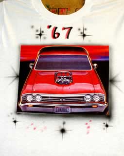Airbrush shirt with photos added  for family by BurrartDesign