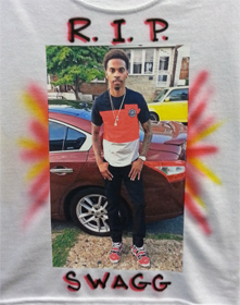 Airbrush photo shirt memorial