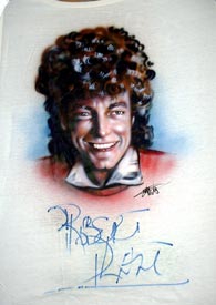 Rpbert Plant autographed airbrush t-shirt